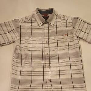 Dockers Men's Casual Plaid Shirt - White and Gray